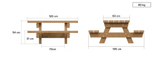 Picknicktafel - Type Oslo - Junior - Bicolor