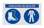 Panneau de sécurité - 2 pictogrammes