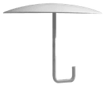 Rampaal Ø152mm staal verzinkt - geel/zwart - 1200/1500/2000mm - met grondanker