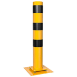 Rampaal Ø152x1000mm staal verzinkt - geel/zwart - flexibel elastisch