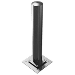 Rampaal Ø152x1000mm staal verzinkt - geel/zwart - flexibel elastisch