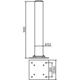 Rampaal Ø152x1000mm staal verzinkt - geel/zwart - flexibel elastisch