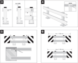 Stellingbeschermer staal geel/zwart - breedte 2300-2700mm - vloermontage
