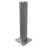 Rampaal Ø193x1000mm staal verzinkt - geel/zwart - met vloermontage