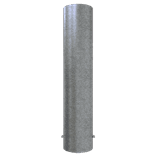 Rampaal Ø323mm staal verzinkt - geel/zwart - 1500/2000/2400mm - met grondanker