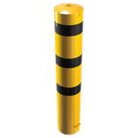 Poteau de protection Ø273mm à sceller avec ancrages – 3 longueurs – Galvanisé ou jaune/noir