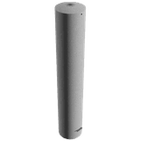 Rampaal Ø273mm staal verzinkt - wit/rood - 1500/2000mm - met grondanker