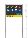 Informatiebord met portaalsysteem TS-R70 met informatiebord (2:3) - reflecterend