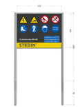 Veiligheidsbord Stedin 130x100cm DZ portaalsysteem TS-R70-  reflecterend