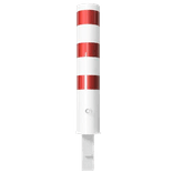 Rammschutzpfosten Ø152x1000 mm – herausnehmbar – weiß/rot reflektierend