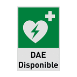 Autocollant ou panneau - E010 - Présence d'un défibrillateur automatique externe (DAE)