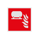 Pictogramme de sécurité F012 - Installation fixe d'extinction d'incendie - rétroréfléchissant