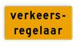 Verkeersbord verkeersregelaar - Werk in uitvoering - reflecterend