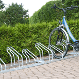 Fahrradparker aus Stahl für 4 Fahrräder – einseitig
