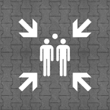 Pochoir point de rassemblement - plusieurs dimensions