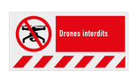 Panneau ou autocollant - Drones interdits
