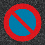 Thermoplast - symbool E1 verboden parkeren