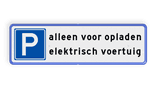 Parkeerplaatsbord - parkeren elektrisch voertuig - reflecterend