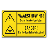 Waarschuwingsbord Nordex - 250x150mm - Magnetisch