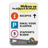 Informatiebord ingang full-colour opdruk eigen ontwerp