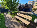 Parkbank - met rugleuning - Type Bonn - Tweekleurig