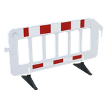 Kunststof dranghek wit - 2000x1000 mm reflecterend met inklapbare voeten