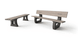 Banc de parc sans dossier- Bicolore - Modèle Bonn