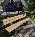 Banc de parc sans dossier- Bicolore - Modèle Bonn