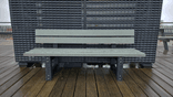 Banc public bicolore avec dossier en plastique recyclé - Govaplast - modèle London
