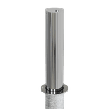 Inzinkbare RVS afzetpaal 750xØ154mm - semi automatisch met driekantslot