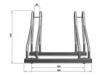Porte-vélos & râtelier en acier - 2 vélos - simple face