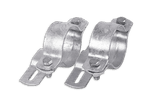 Rohrschellen Ø76 mm 2er-Set - Flache Verkehrsschild Halterung
