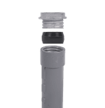 Grau-Guss Bodenhülse 300mm für Rohpfosten 60mm