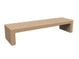 Buiten zitbank kunststof - Type Zeus - wit, grijs, beige