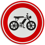 Verkeersbord - Verboden voor fatbikes