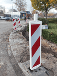 Geleidebaken met baakvoet kunststof - retro reflecterend (set 10 stuks)