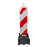 Geleidebaken met baakvoet kunststof - retro reflecterend (set 10 stuks)