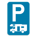Verkeersbord SB250 E9h - Parkeren uitsluitend voor kampeerauto's