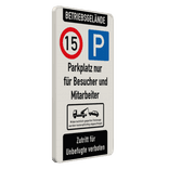 Kombischild betriebsgelände geschwindigkeit, parken + zutritt verboten - reflektierend