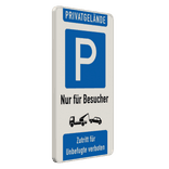 Parkschilder - Privatgrundstück, Parkplatz nur für Besucher - Zutritt verboten