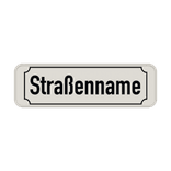 Straßennamenschild 600x200mm - 1 Zeile mit Rand
