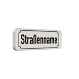 Straßennamenschild 600x200mm - 1 Zeile mit Rand