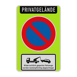 Parkverbotsschilder - Privatgrundstück, Eingeschränktes - Parkverbot mit Abschleppsymbol