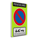 Parkverbotsschilder - Privatgrundstück, Eingeschränktes - Parkverbot mit Abschleppsymbol