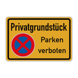 Schild Privatgrundstück - Parken verboten