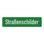 Straßennamenschild 800x200mm - 1 Zeile ohne Rand
