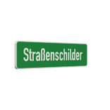 Straßennamenschild 800x200mm - 1 Zeile ohne Rand