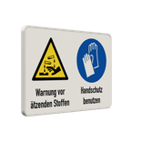 Kombinationsschilder mit zwei Verbots-, Warn- und Gebotszeichen