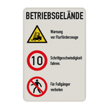 Kombinationsschilder BETRIEBSGELÄNDE - reflektierend