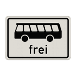 Verkehrszusatzeichen 1024-14 - Kraftomnibus frei
